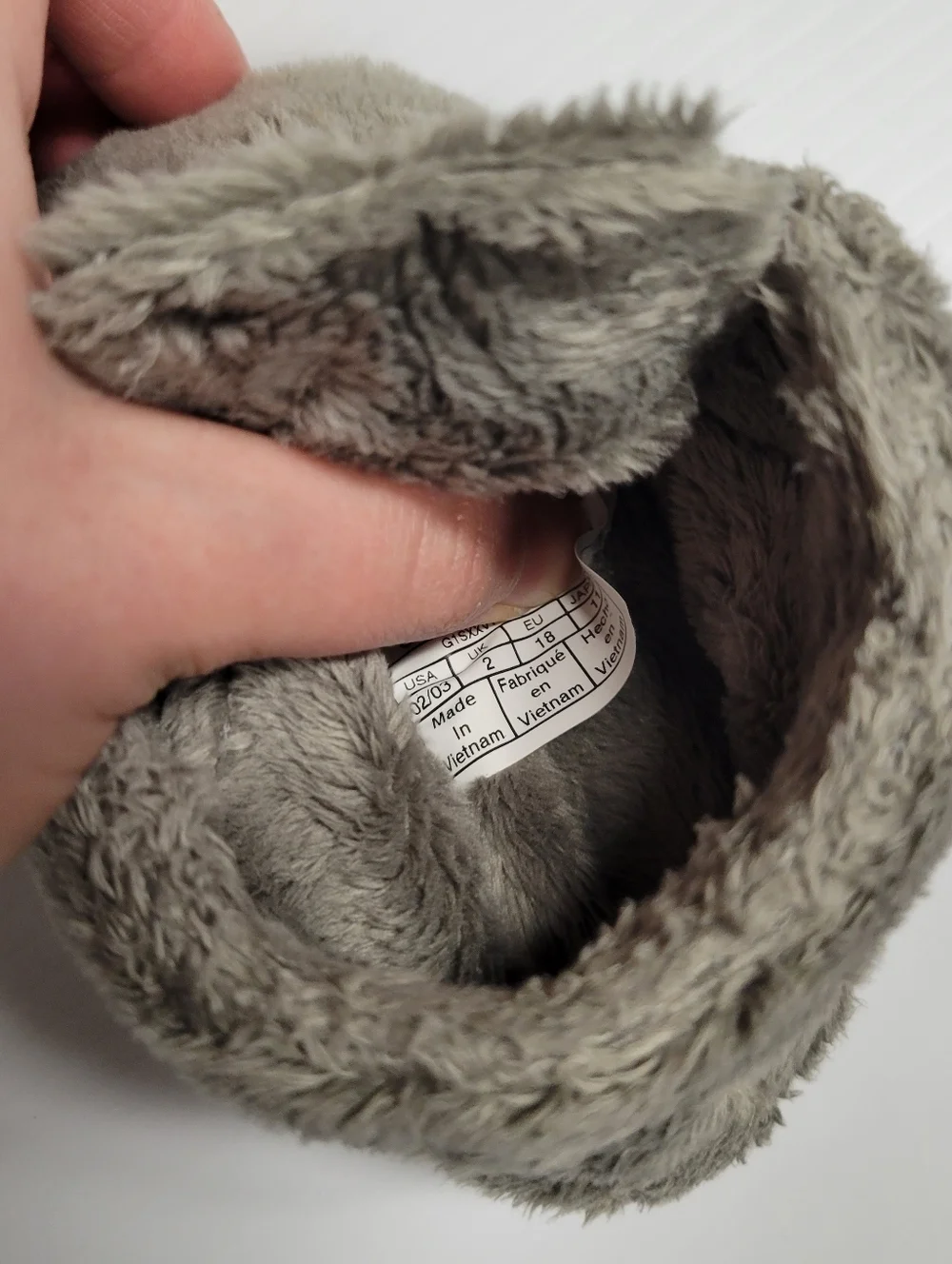 UGG Baby Bixbee Charcoal Grey Faux Fur Booties Size 2/3 Infant Slippers